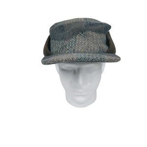 DORFMAN PACIFIC flap ear wool blend winter cabbie style hat FLEX FIT one size